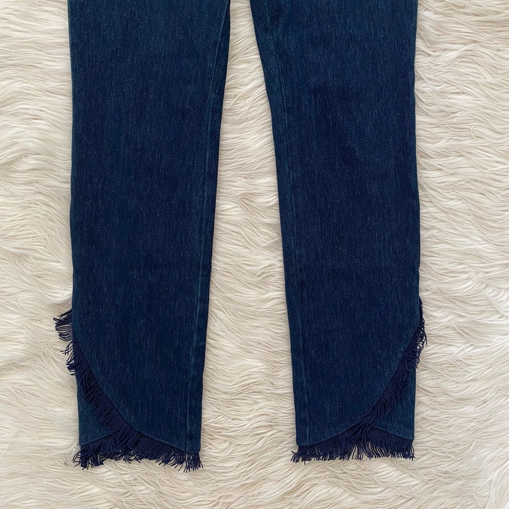 Lysse High Rise Pull On Fringe Tulip Hem Denim Jean Leggings - Picture 5 of 13